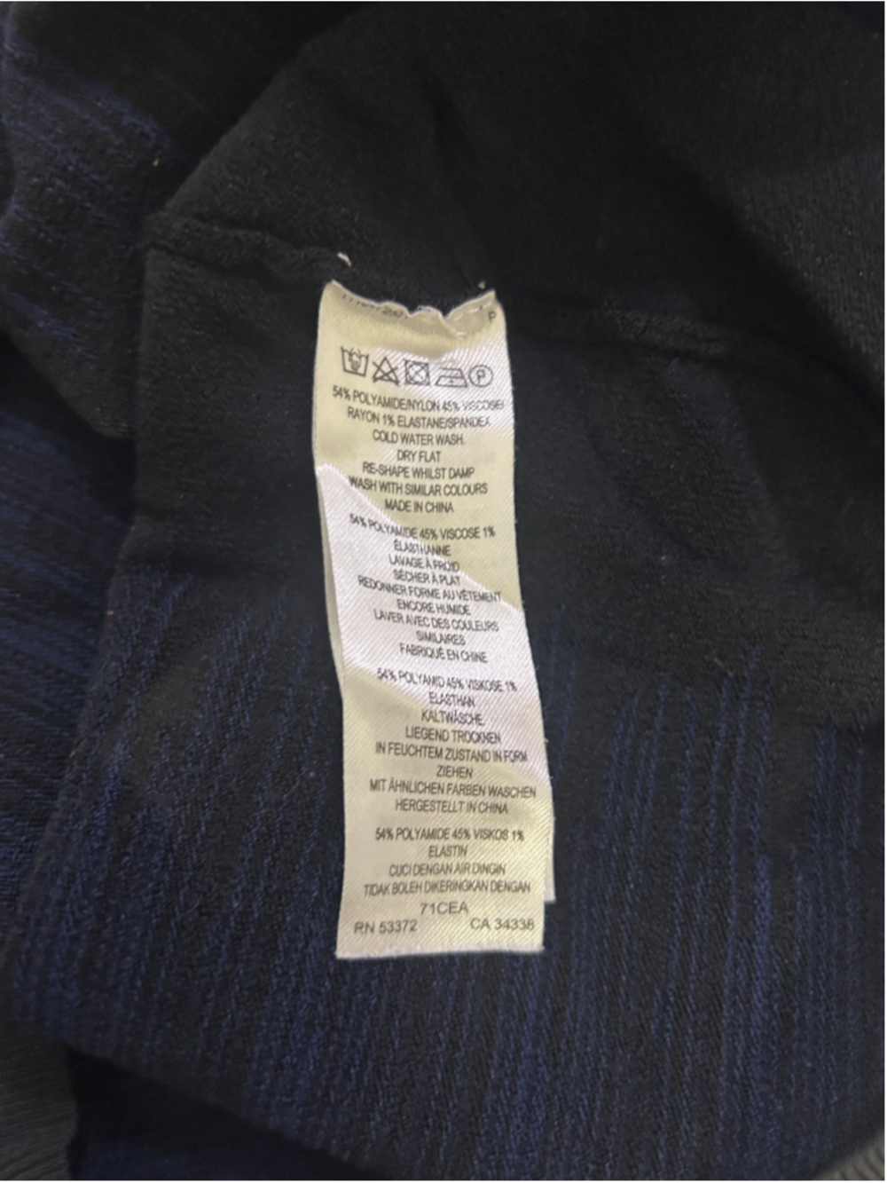Women's French Connection Midi Dress Size 6 Blue Black - Picture 7 of 8